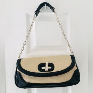 White House Black market, Woven, straw, purse .